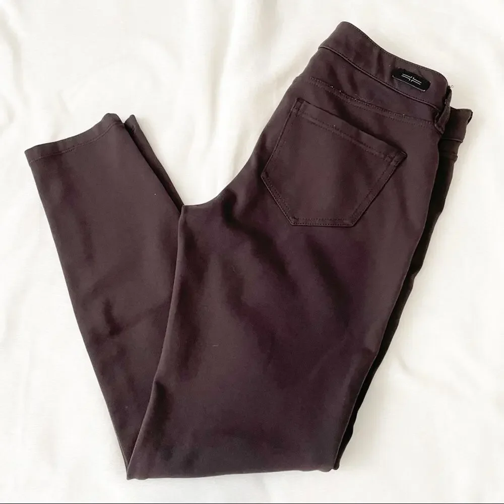 Liverpool jeans brown stretch pants leggings size 2 size 26 ankle cropped